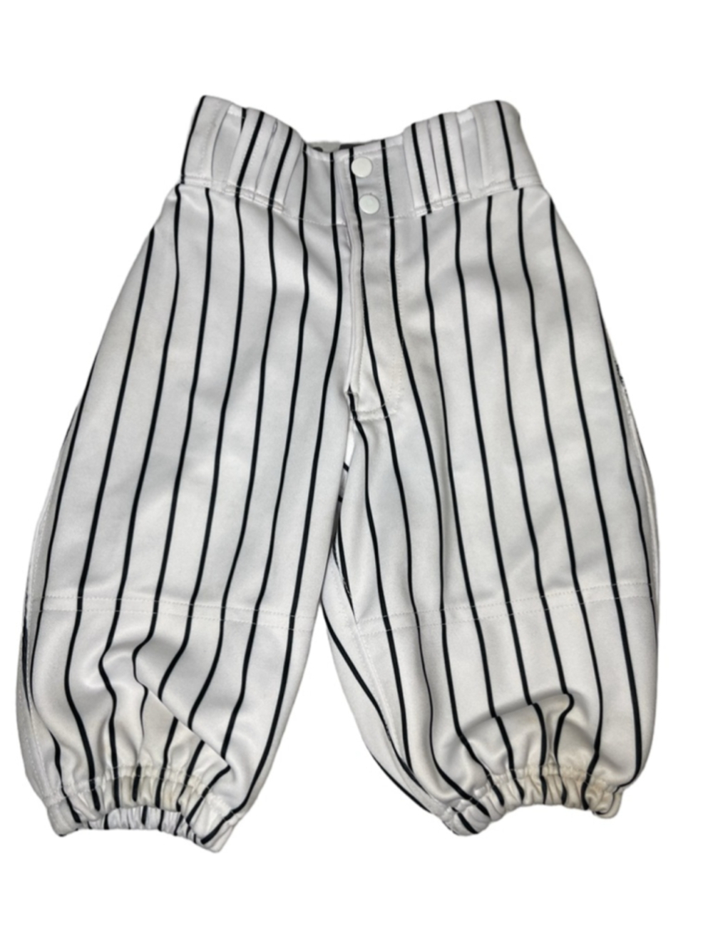 Boys Garb Athletics Casual Pants YXS White Black Pinstripe